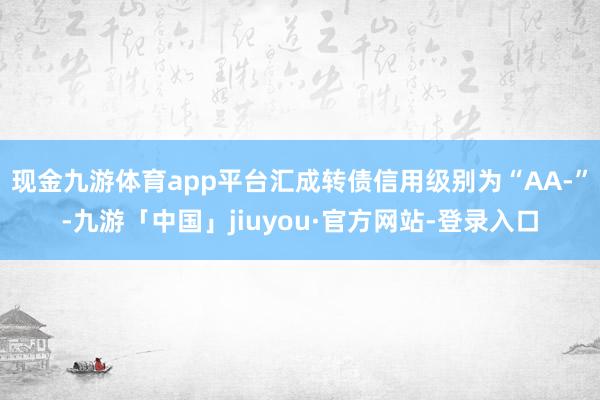 现金九游体育app平台汇成转债信用级别为“AA-”-九游「中国」jiuyou·官方网站-登录入口