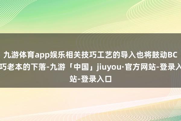 九游体育app娱乐相关技巧工艺的导入也将鼓动BC技巧老本的下落-九游「中国」jiuyou·官方网站-登录入口